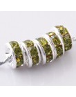 100 sztuk 6/8mm Metal kryształ Rhinestone przekładki typu rondelle dla bransoletka naszyjnik DIY B00376