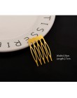 5/10 zęby metalowe do włosów grzebień odcień brązu zapięcie typu klips spinki DIY ocena biżuteria i komponenty ślubne materiały 