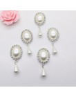 Nowy Fashion10Pcs/lot 20*46mm owalny wisiorek Diy ocena biżuteria Rhinestone biała perła dodatki czapki dekoracji do robienia