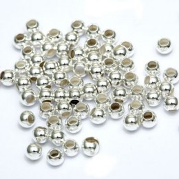 1000 sztuk 3X1.5MM stal kulka stalowa biżuteria okrągły srebrny Spacer metalowe koraliki do robótki do tworzenia biżuterii Diy b