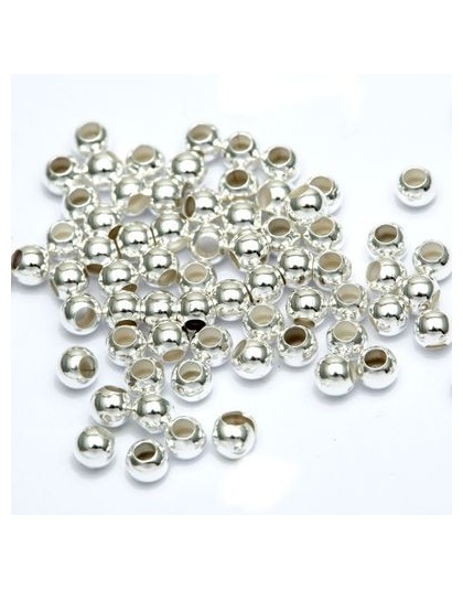 1000 sztuk 3X1.5MM stal kulka stalowa biżuteria okrągły srebrny Spacer metalowe koraliki do robótki do tworzenia biżuterii Diy b