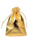 25 sztuk/partia biżuteria pakowania srebrny złoty folia tkaniny sznurek aksamitna torba 7x9cm 9x12cm 10x15cm torby i torebki na 