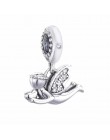 Moonmory 2019 boże narodzenie 925 srebro Snowman emalia Charms pasuje do bransoletka wężowa magia Harry Charms DIY biżuteria zna