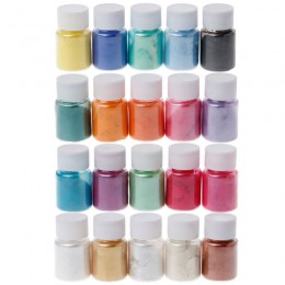 20 kolorów proszek Mica żywica epoksydowa barwnik perłowy Pigment naturalny mika puder mineralny