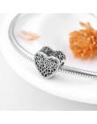 Koronki tekstury serca 925 srebro koraliki pasuje oryginalny Pandora oryginalny charms bransoletki wisiorek tworzenia biżuterii 
