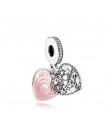 Boosbiy 2pc nowa moda miłość serce Dreamcatcher wisiorki koraliki fit Pandora bransoletki naszyjniki dla kobiet DIY biżuteria ak