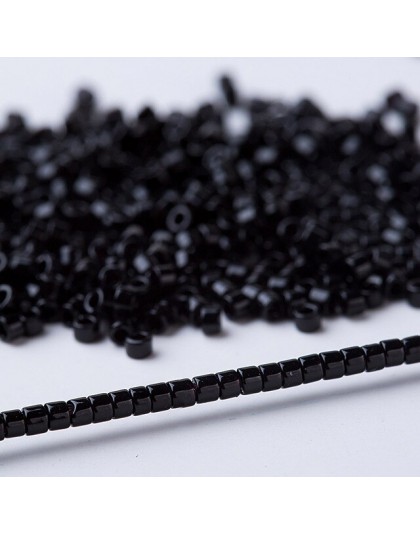 Miyuki Delica koraliki kolor czarny DB10 tworzenia biżuterii 3 gramów/partia 11/0 1.6x1.3MM około 600 sztuk Perle Miyuki wlać pr