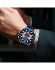 CURREN nowy swobodny zegarek sportowy chronograf męski pasek ze stali nierdzewnej zegarek duża tarcza zegarki kwarcowe ze świecą