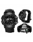 Addies zegarek wojskowy z kompasem mężczyźni mają wodoodporny gwizdek Alarm stoper zegar Sport cyfrowy nadgarstek zegarek montre