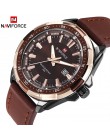 NAVIFORCE męskie zegarki Top luksusowa marka moda Sport zegarki mężczyźni wodoodporny zegar kwarcowy męski skórzany wojskowy zeg