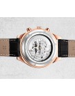 Szkielet mechaniczny zegarek z tourbillonem mężczyźni automatyczne kolczyki classic rose złoty skórzany mechaniczne zegarki na r