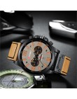 TEND mężczyźni zegarki nowy top luksusowej marki wodoodporny Sport Wrist Watch Quartz wojskowy prawdziwej skóry Relogio Masculin