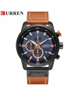 Nowe zegarki mężczyźni luksusowa marka CURREN Chronograph mężczyźni Sport zegarki wysokiej jakości skórzany pasek kwarcowy zegar
