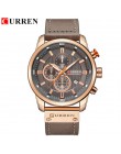 Nowe zegarki mężczyźni luksusowa marka CURREN Chronograph mężczyźni Sport zegarki wysokiej jakości skórzany pasek kwarcowy zegar