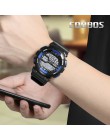 Trend męska cyfrowy zegarek sportowy wojskowy wodoodporny męskie zegarki LED zegarek luminescencyjny mężczyzna na co dzień gumow
