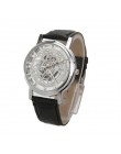 Zegarek 2020 reloj szkielet Wrist Watch styl męski skórzany pasek mężczyźni kobiety zegarki kwarcowe Unisex zegarki z otworami r