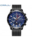 CRRJU modne męskie zegarki Top Luxury brand zegarek na rękę męski zegar Sport wodoodporny zegarek kwarcowy mężczyźni relogio mas