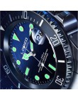 Nowy LOREO Water Ghost Series klasyczny niebieski Dial luksusowe automatyczne zegarki męskie ze stali nierdzewnej 200m wodoodpor