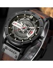 CURREN 8301 luksusowe marki mężczyzna wojskowy sport zegarki mężczyzna analogowe zegarek quartz z datą mężczyźni na co dzień skó