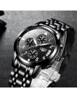 LIGE męskie zegarki Top marka luksusowa moda biznes kwarcowy zegarek mężczyźni Sport cały stalowy wodoodporny czarny zegarek erk