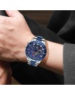 Relogio Masculino LIGE Hot moda męskie zegarki Top marka luksusowy zegarek kwarcowy zegar niebieski zegarek mężczyźni wodoodporn
