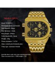 TEMEITE męskie zegarki kwarcowe Top marka luksusowy złoty zegar 3 strefa czasowa data stalowy pasek wojskowy zegarek Oversize