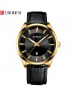 CURREN zegarki kwarcowe dla mężczyzn skórzany pasek męskie zegarki Top luksusowa marka biznes męska zegar 45 mm Reloj Hombres