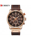 Top marka luksusowe CURREN 2018 moda skórzany pasek kwarcowy mężczyźni zegarki Casual data biznes mężczyzna zegarki na rękę zega