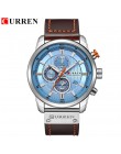 Nowy top marka luksusowe CURREN moda skórzany pasek kwarcowy mężczyźni zegarki Casual data biznes mężczyzna zegarki na rękę zega