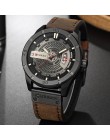 CURREN 8301 luksusowe marki mężczyzna wojskowy sport zegarki mężczyzna analogowe zegarek quartz z datą mężczyźni na co dzień skó