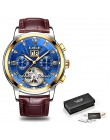 LIGE Business Watch mężczyźni automatyczny mechaniczny zegarek Tourbillon luksusowa moda zegarki sportowe ze stali nierdzewnej m