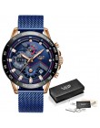 Relogio Masculino LIGE Hot moda męskie zegarki Top marka luksusowy zegarek kwarcowy zegar niebieski zegarek mężczyźni wodoodporn