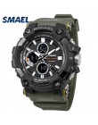 Zegarek sportowy podwójny czas mężczyźni zegarki 50m wodoodporny zegar wojskowy zegarki dla mężczyzn 1802D Shock Resisitant Spor