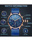 LIGE nowe męskie zegarki męskie modny top marka luksusowy zegarek ze stali nierdzewnej niebieski kwarc mężczyźni Casual Sport wo