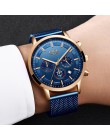 LIGE nowe męskie zegarki męskie modny top marka luksusowy zegarek ze stali nierdzewnej niebieski kwarc mężczyźni Casual Sport wo