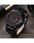 CURREN 8225 męskie zegarki wodoodporny Top marka luksusowy kalendarz moda mężczyzna zegar skórzany Sport męski zegarek na rękę w