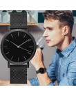 Mężczyźni pełny stalowy zegarek kwarcowy moda męska Hot zegarki czarny złoty srebrny mężczyzna Relojes masculino drop shipping a