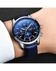 2020 LIGE nowe modne męskie zegarki analogowe zegarki kwarcowe 30M wodoodporny chronograf sport data skórzane zegarki Montre Hom