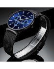 Reloj hombre męskie zegarki CRRJU Top marka luksusowy wodoodporny zegarek Ultra cienki data zegarek męski siateczkowy pasek Casu