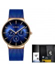 LIGE nowe mody męskie zegarki Top marka luksusowy zegarek kwarcowy mężczyźni Mesh Steel wodoodporny ultra-cienki zegarek dla męż