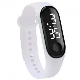Cyfrowy ekran dotykowy wyświetlacz LED silikonowy pasek mężczyźni kobiety para zegarek kwarcowy zegarek elektroniczny bransoletk