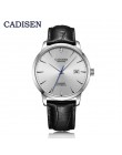 CADISEN mężczyźni zegarki automatyczny mechaniczny zegarek na rękę MIYOTA 9015 Top marka luksusowe prawdziwy diamentowy zegarek 