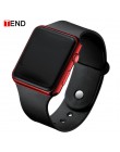 Top marka plac lustro twarzy taśma silikonowa zegarek cyfrowy czerwona dioda LED zegarki cyfrowe mężczyzna kobiet zegarek Sport 