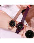 2019 panie zegarek na rękę Starry Sky magnetyczne kobiety oglądać Luminous luksusowe wodoodporna kobiet zegarek dla relogio femi