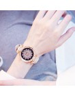 2019 kobiet zegarki zestaw bransoletek Starry Sky bransoletka damska zegarek Casual skórzany zegarek kwarcowy zegar Relogio Femi