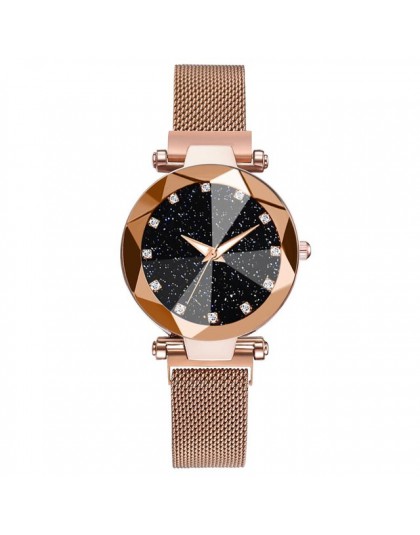 Panie magnetyczne Starry Sky zegar luksusowe kobiety zegarki moda diament kobiet zegarki kwarcowe Relogio Feminino Zegarek Damsk