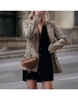 Simplee Fashion double breasted plaid blazer damska z długim rękawem biurowa, damska marynarka 2018 jesienna kurtka damska odzie