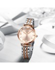 CIVO luksusowy kryształ zegarek kobiety wodoodporny stal z różowego złota pasek zegarki damskie Top marka zegarek z paskiem Relo