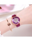 Kobiety zegarki 2019 luksusowe róża diamentowa złota panie zegarki magnetyczne kobiety bransoletka zegarek dla kobiet zegar Relo