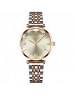 CIVO luksusowy kryształ zegarek kobiety wodoodporny stal z różowego złota pasek zegarki damskie Top marka zegarek z paskiem Relo